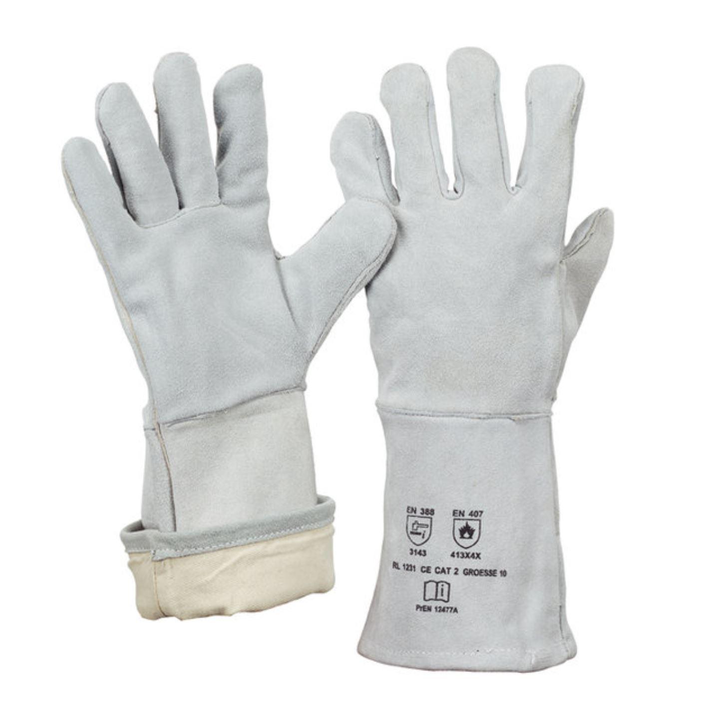 Spaltleder-Handschuh